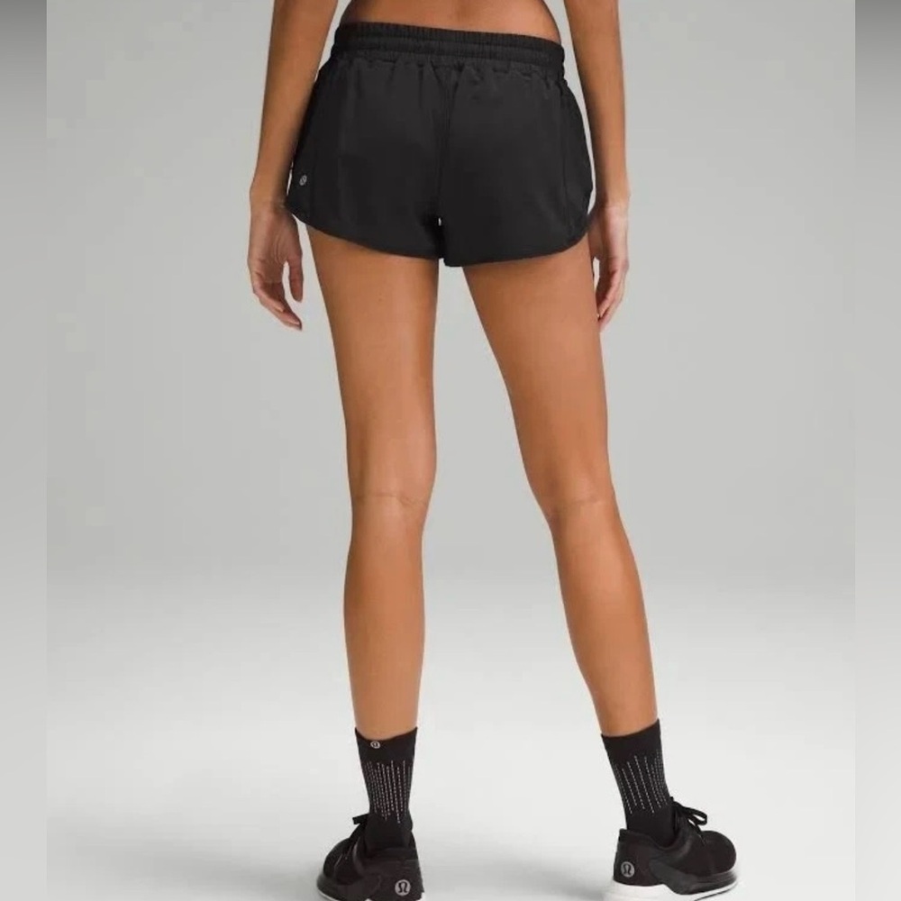 Lululemon Women’s Black Sports Built in Brief Athletic Workout Run Gym Shorts 6